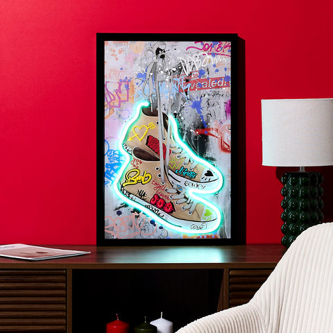 Tableau effet néon Air Light Sneakers