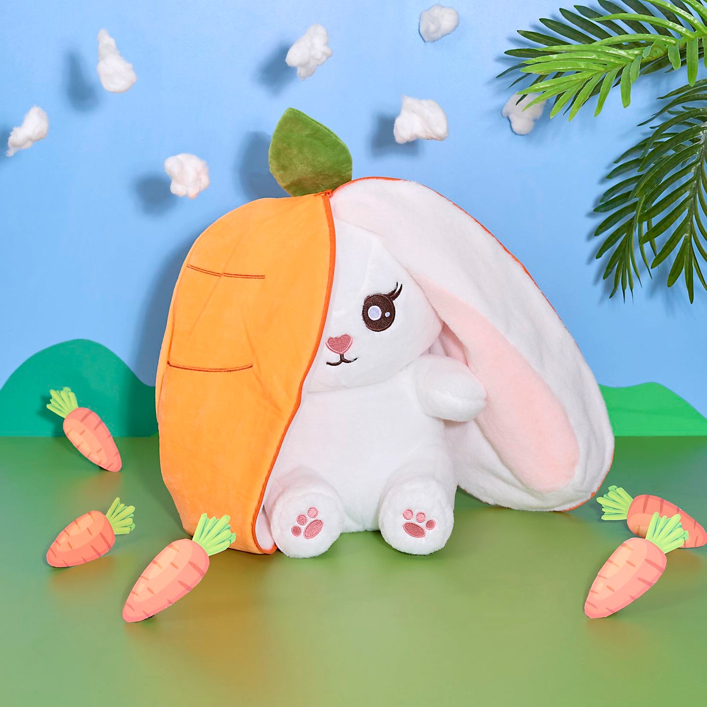 PELUCHE LAPIN SURPRISE CAROTTE