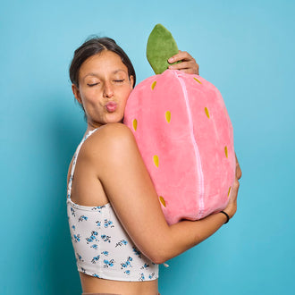 PELUCHE LAPIN SURPRISE FRAISE