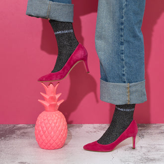 CHAUSSETTES PAILLETTES NOIRES EMMERDEUSE