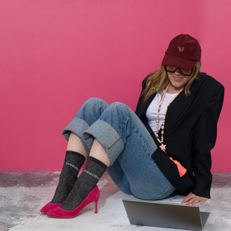 CHAUSSETTES PAILLETTES NOIRES EMMERDEUSE