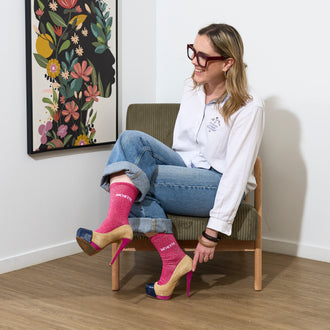 CHAUSSETTES PAILLETTES ROSES BICHETTE