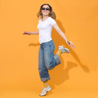 CHAUSSETTES PAILLETTES JAUNES PETILLANTE