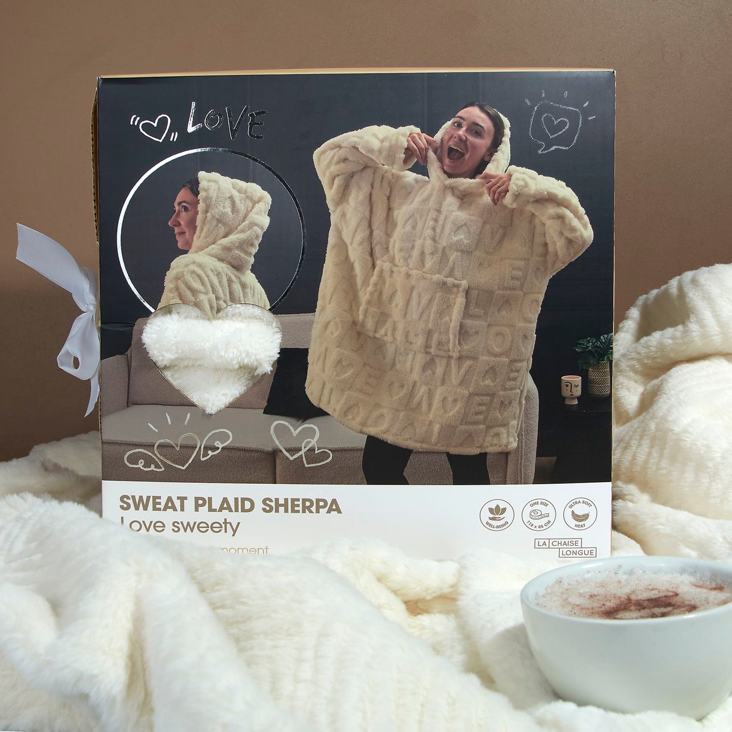 SWEAT PLAID SHERPA LOVE