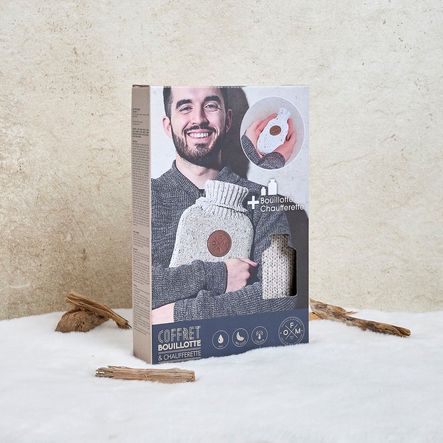 COFFRET BOUILLOTTE ET CHAUFFERETTE OFM BEIGE