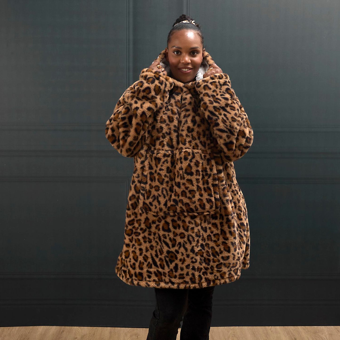 SWEAT PLAID LEOPARD KIMBA