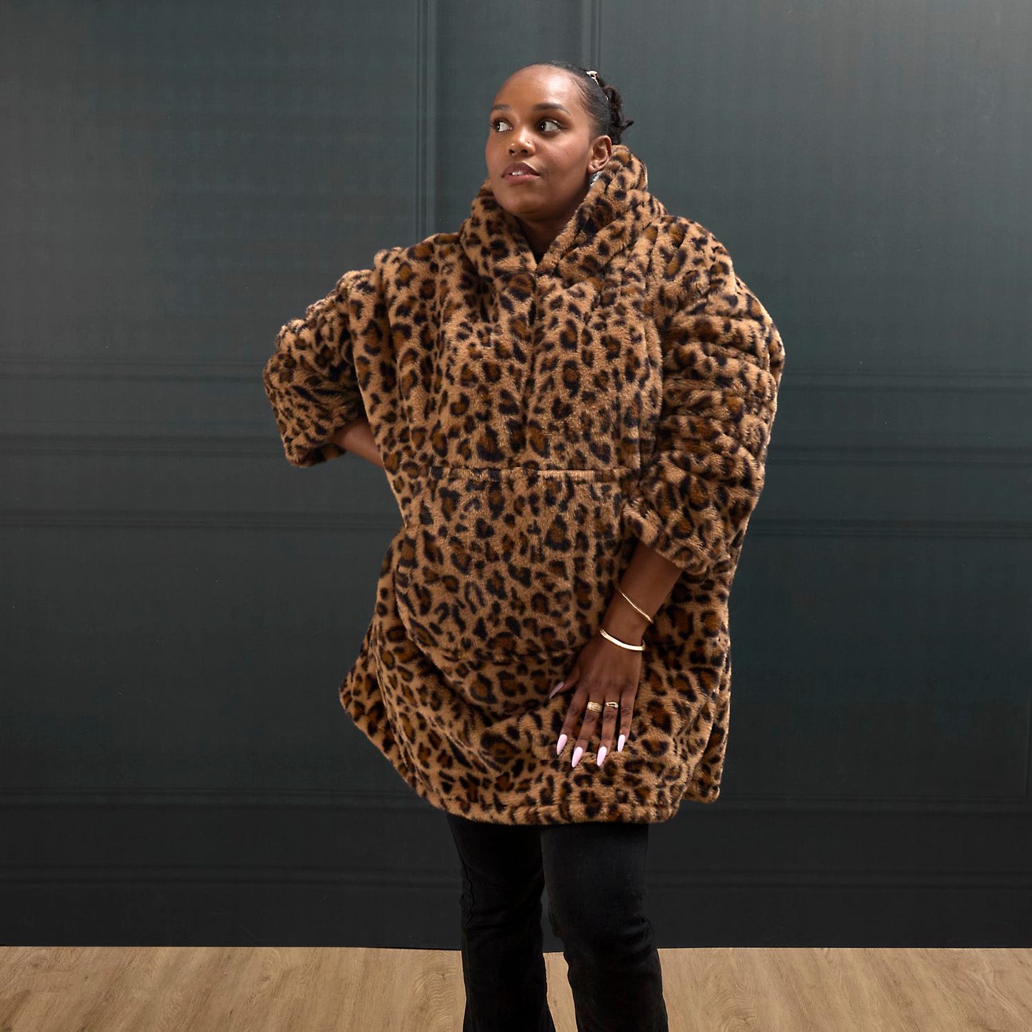 SWEAT PLAID LEOPARD KIMBA