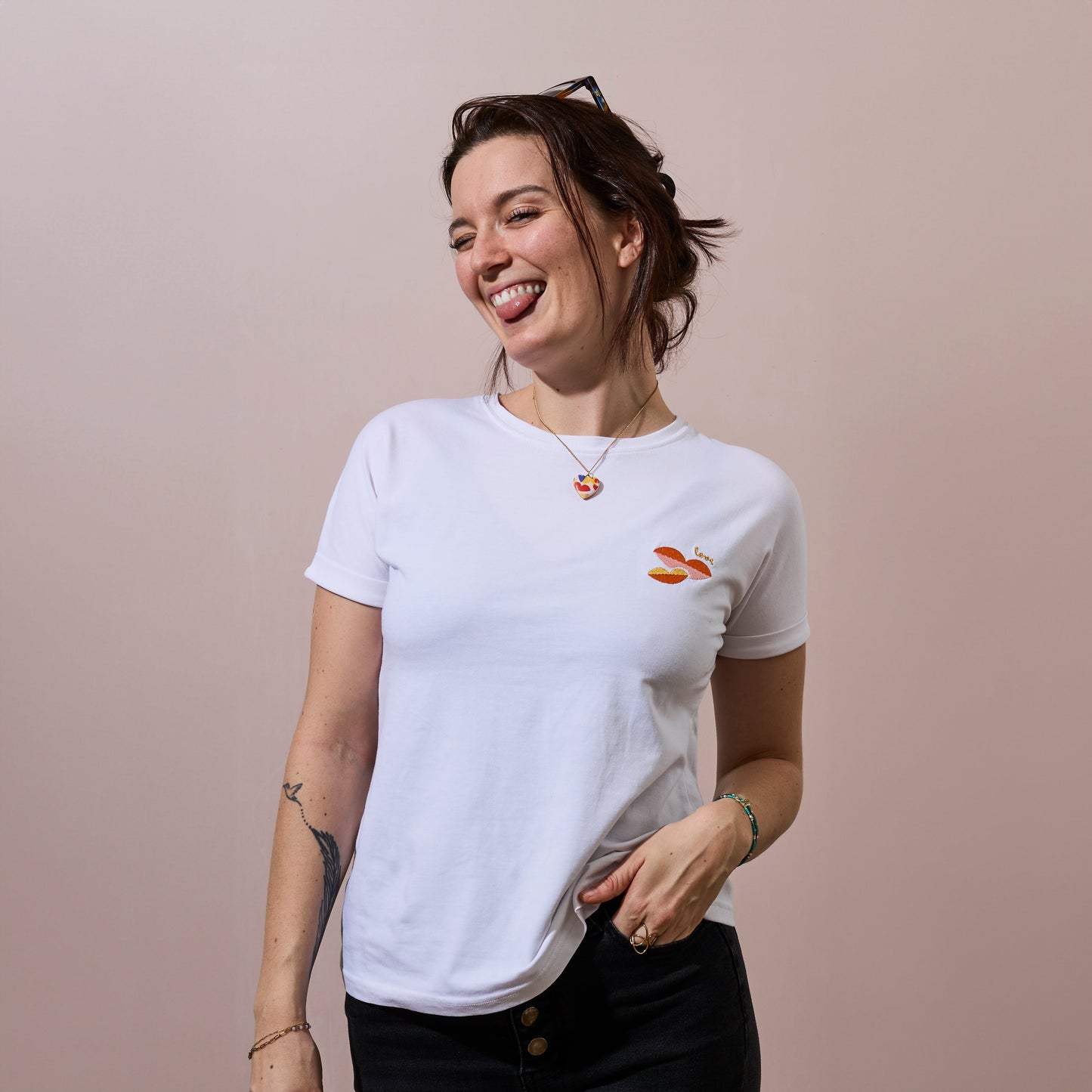 COFFRET T-SHIRT BRODE MAMA MI AMORE S/M