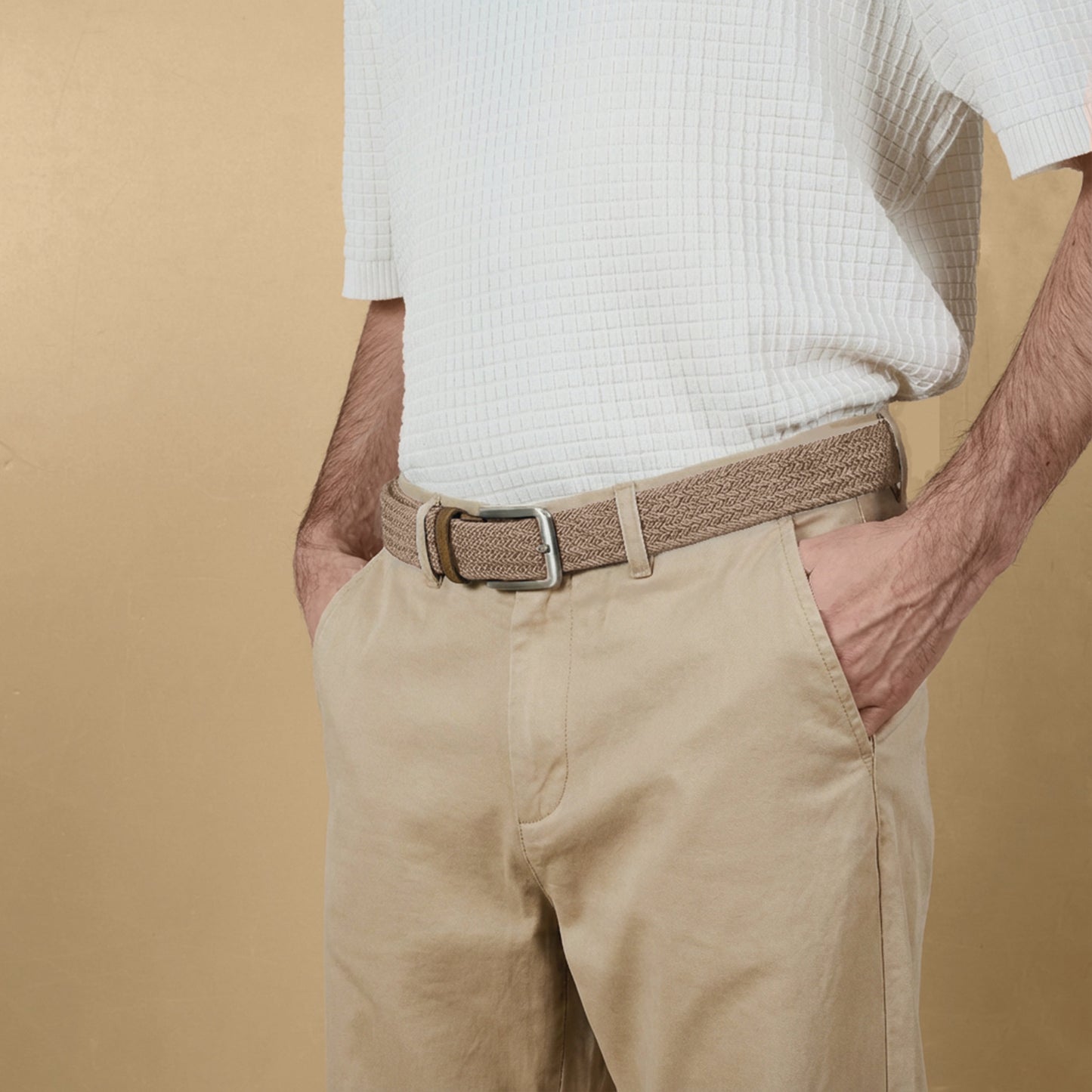 CEINTURE HOMME TAUPE