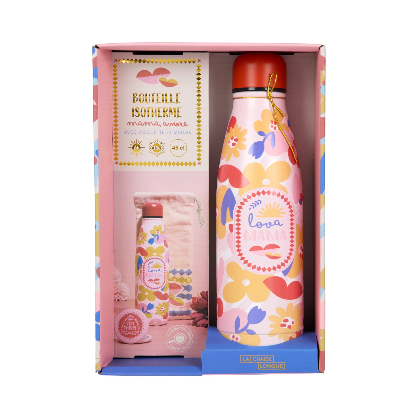 COFFRET BOUTEILLE ISOTHERME MAMA MI AMORE