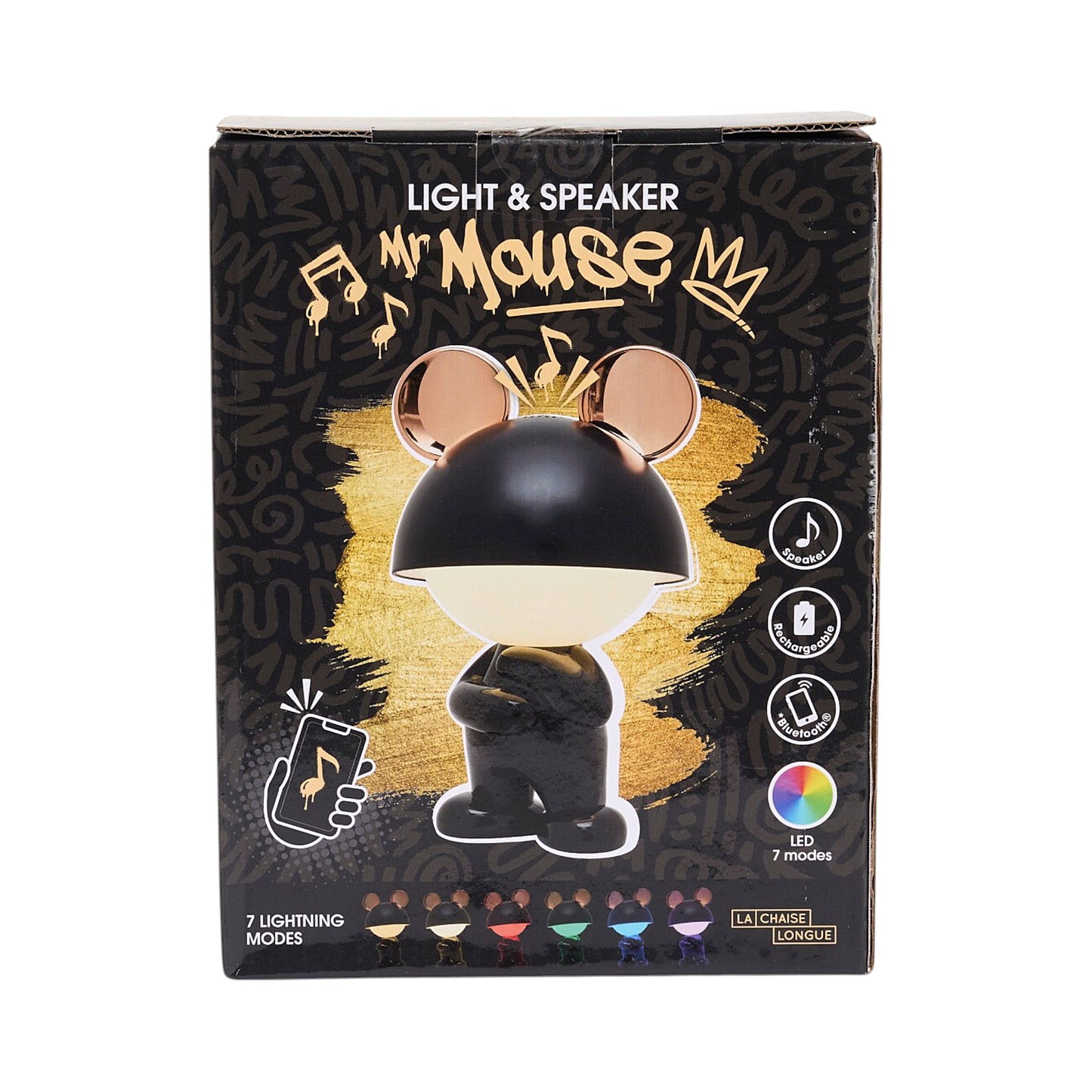 LAMPE ENCEINTE MISTER MOUSE GM DEBOUT NOIR