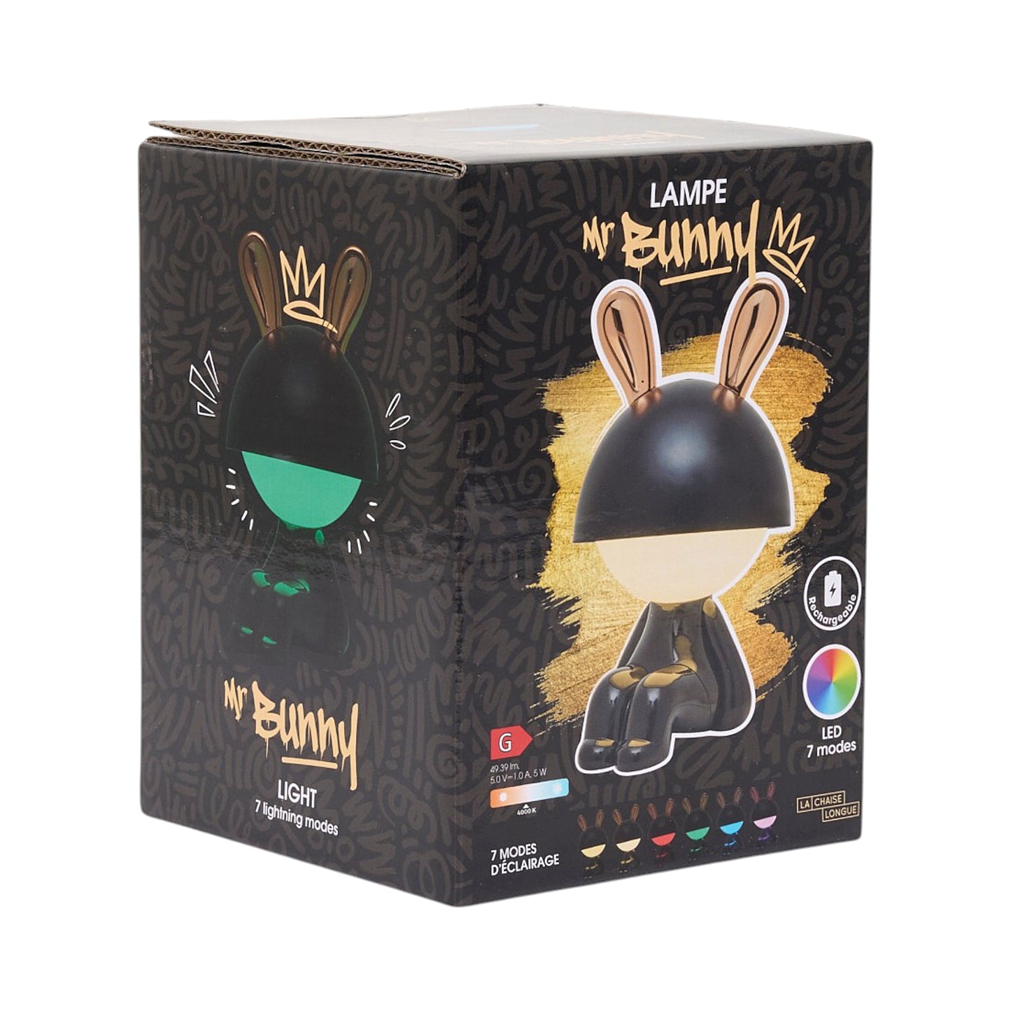 LAMPE MISTER BUNNY PM ASSIS NOIR