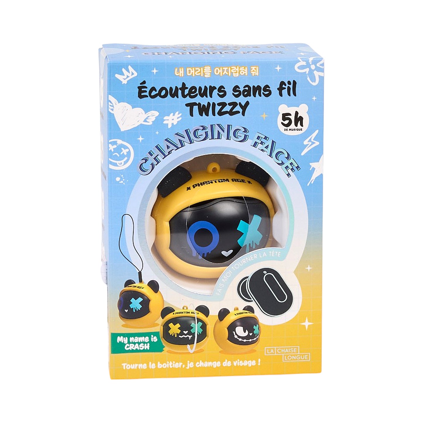 ECOUTEURS SANS FIL CHANGING FACE CRASH JAUNE