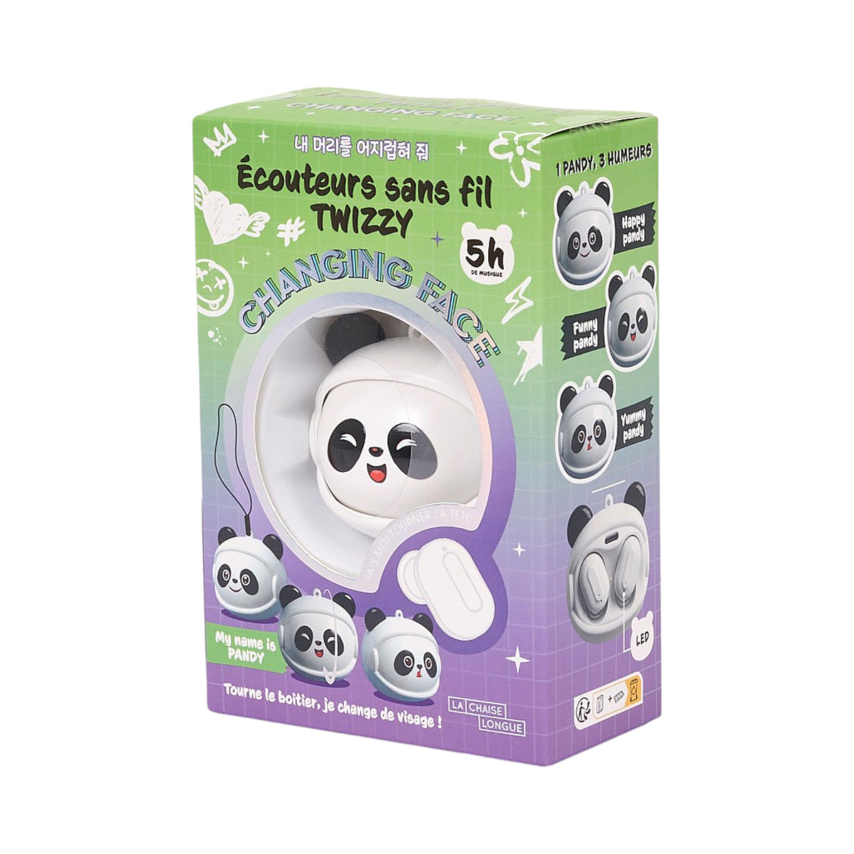 ECOUTEURS SANS FIL CHANGING FACE PANDA