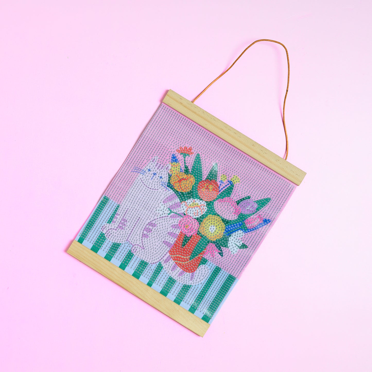 KIT DIY DIAMOND PAINTING AFFICHE SPRING KITTY