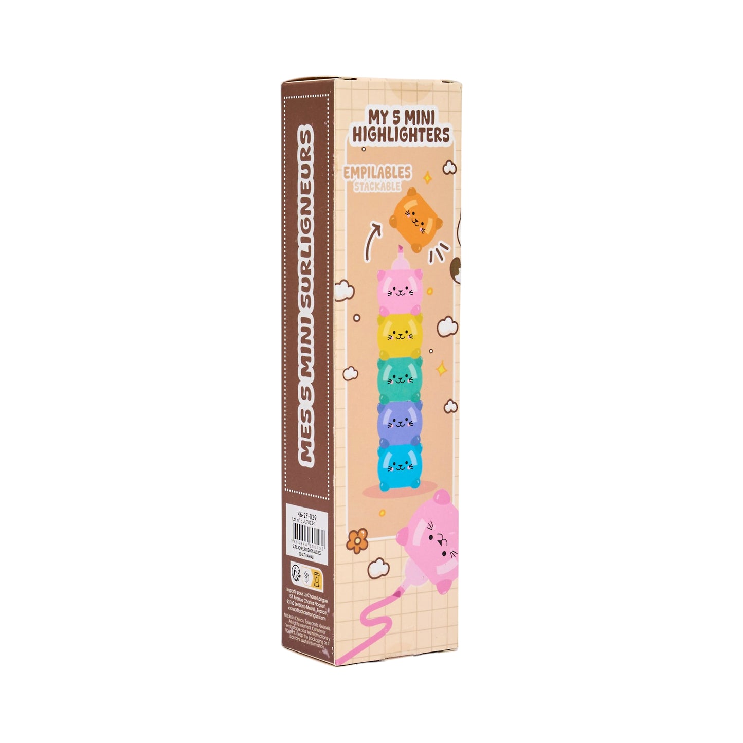 SURLIGNEURS EMPILABLES CHAT KAWAII