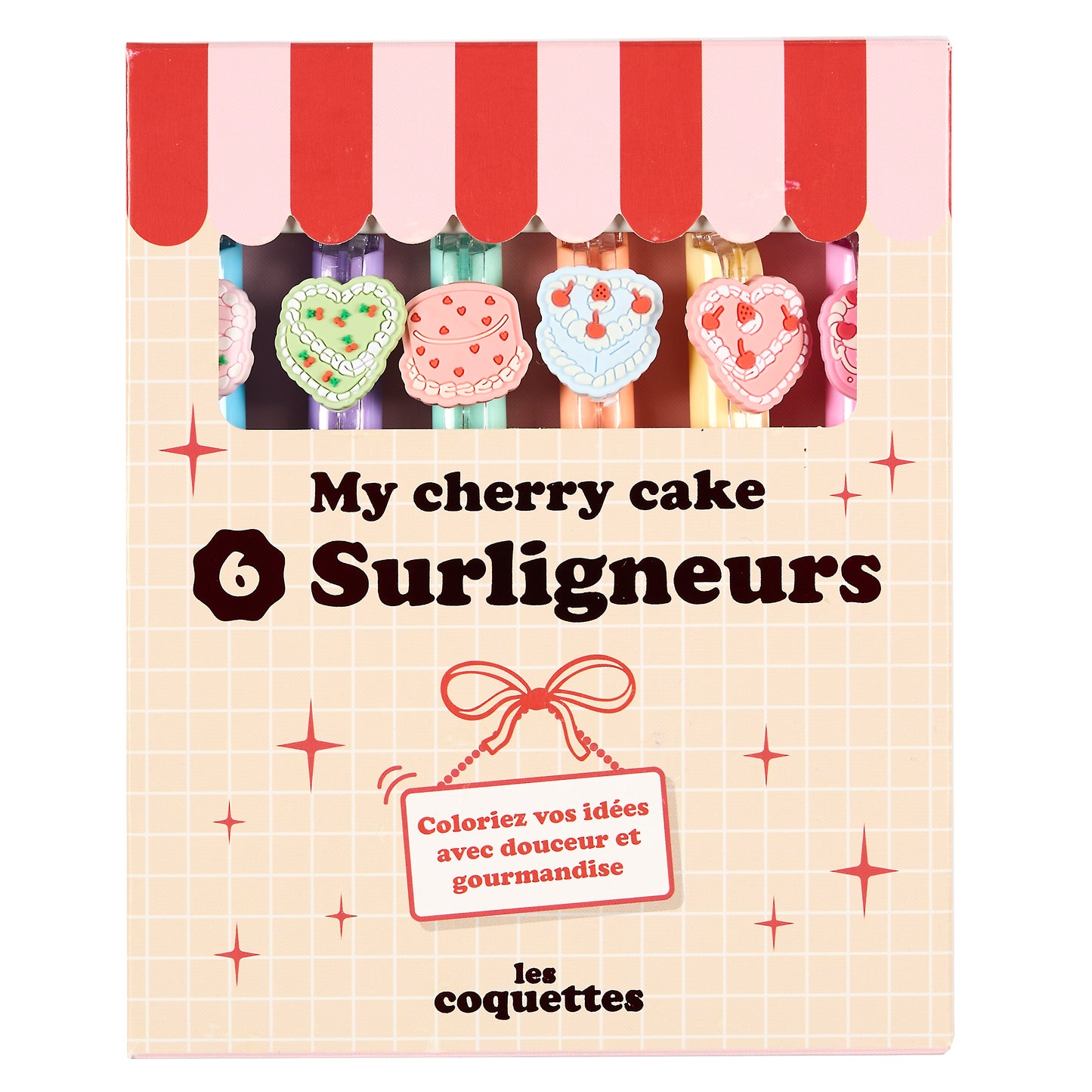 COFFRET DE 6 SURLIGNEURS CHERRY CAKE