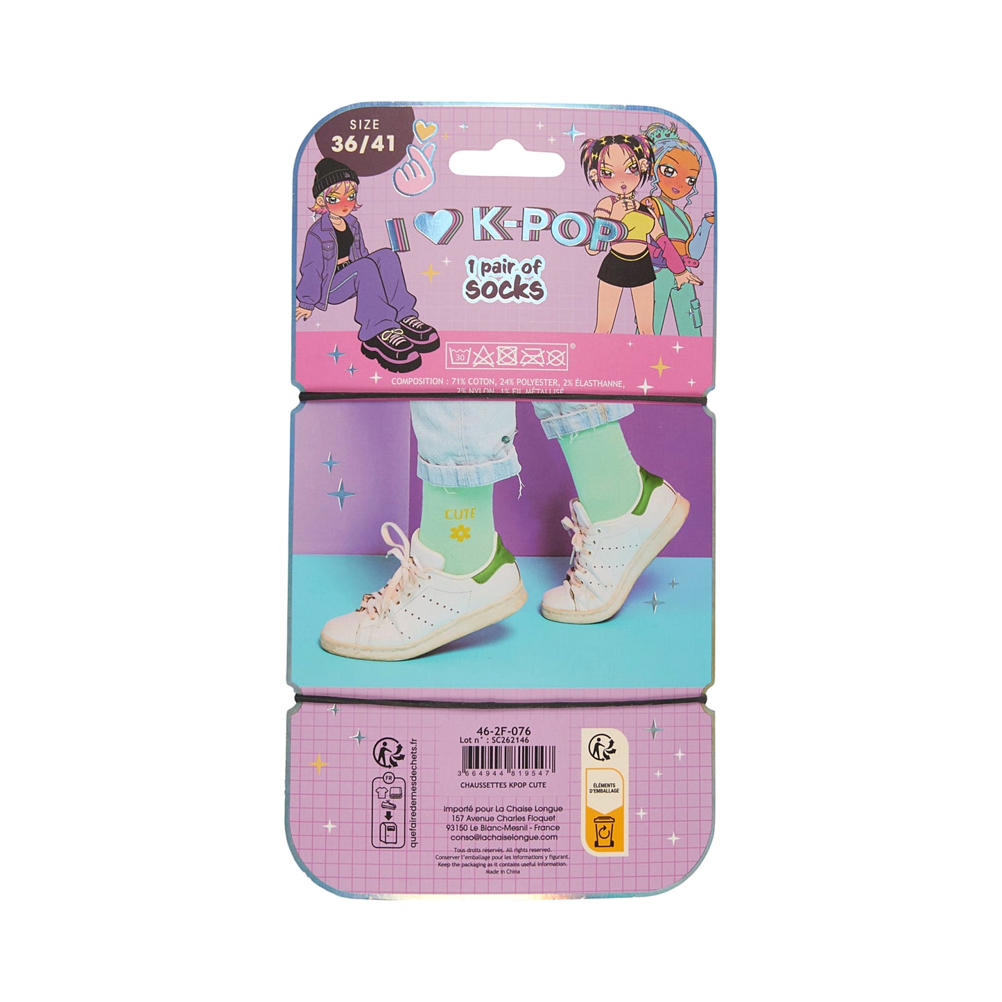 CHAUSSETTES KPOP CUTE 36-41