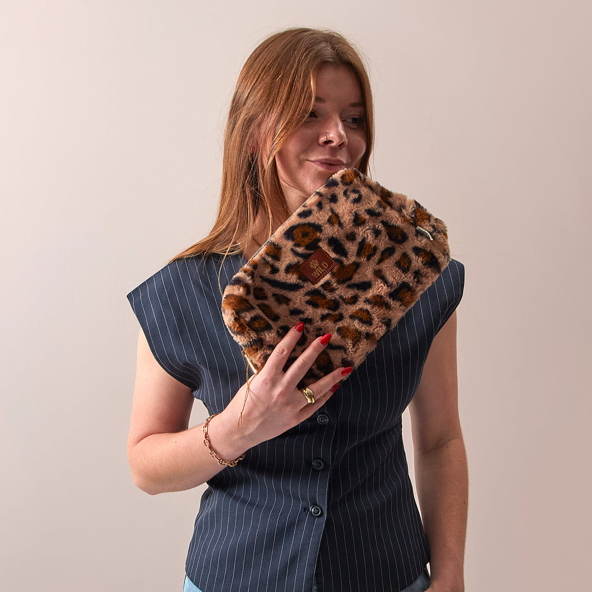POCHETTE WILD FOURRURE FAUSSE LEOPARD