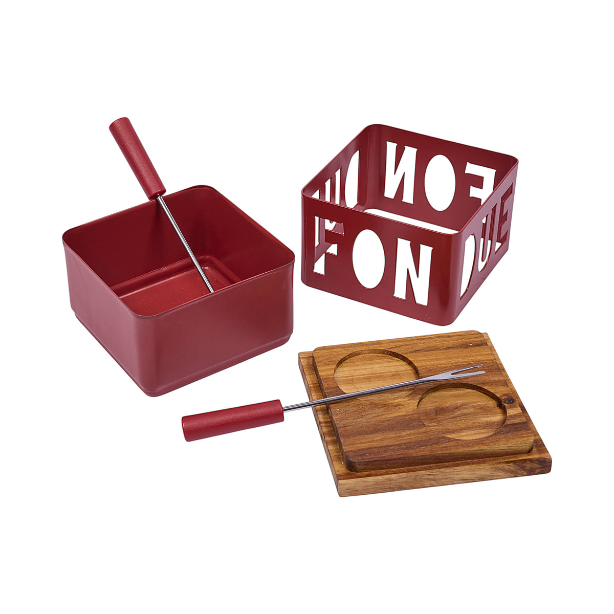 FONDUE A LA BOUGIE DUO CHEESY CLUB ROUGE