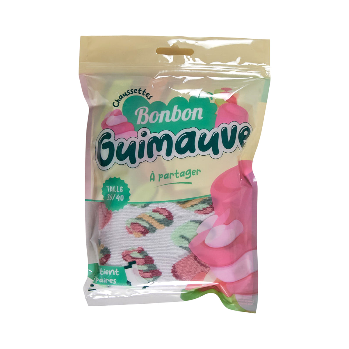 CHAUSSETTES BONBON GUIMAUVE 36-40