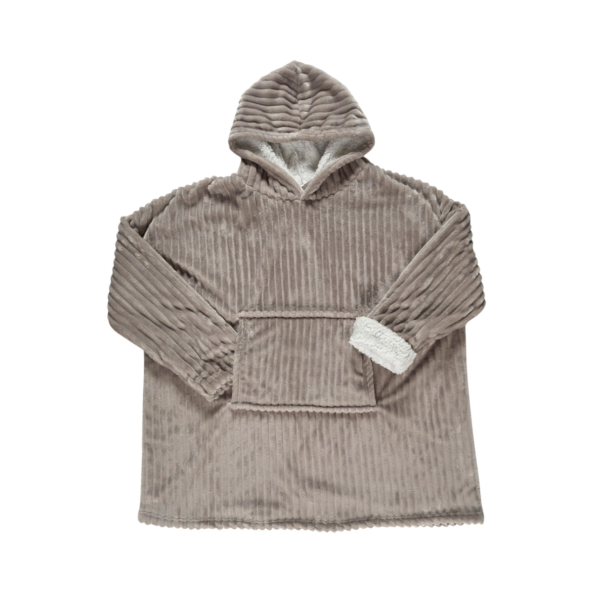 SWEAT XXL COCOON COTELE A CAPUCHE GRIS CLAIR