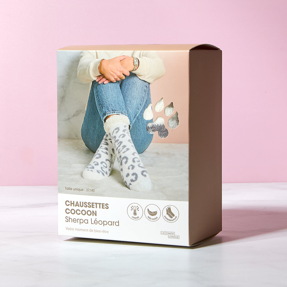 CHAUSSETTES COCOON SHERPA LEOPARD