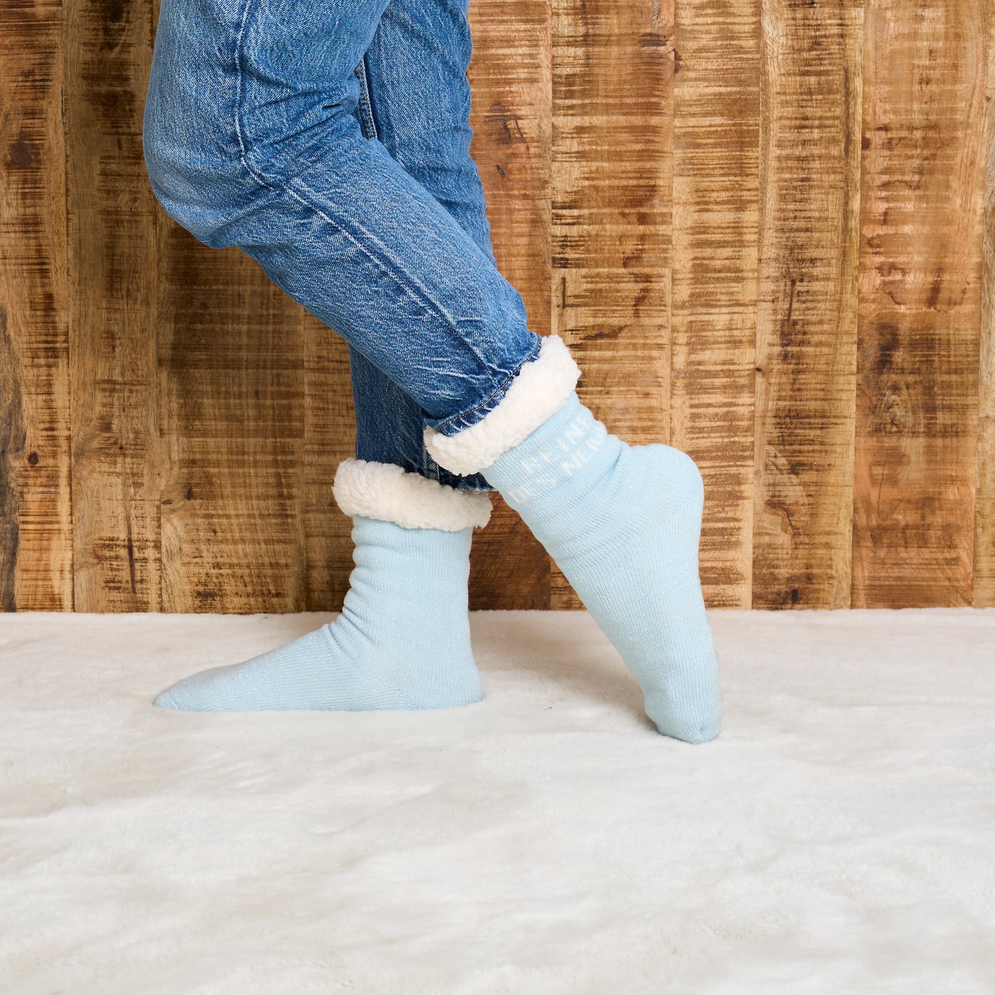 CHAUSSETTES SHERPA GLITTER REINE DES NEIGES