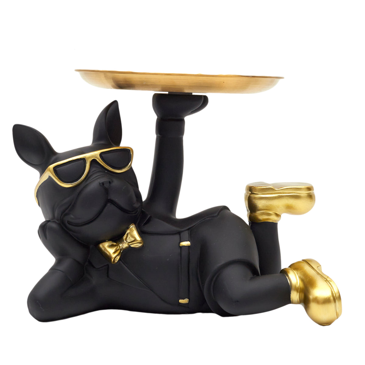 STATUE BULLDOG NOIR VIDE POCHE