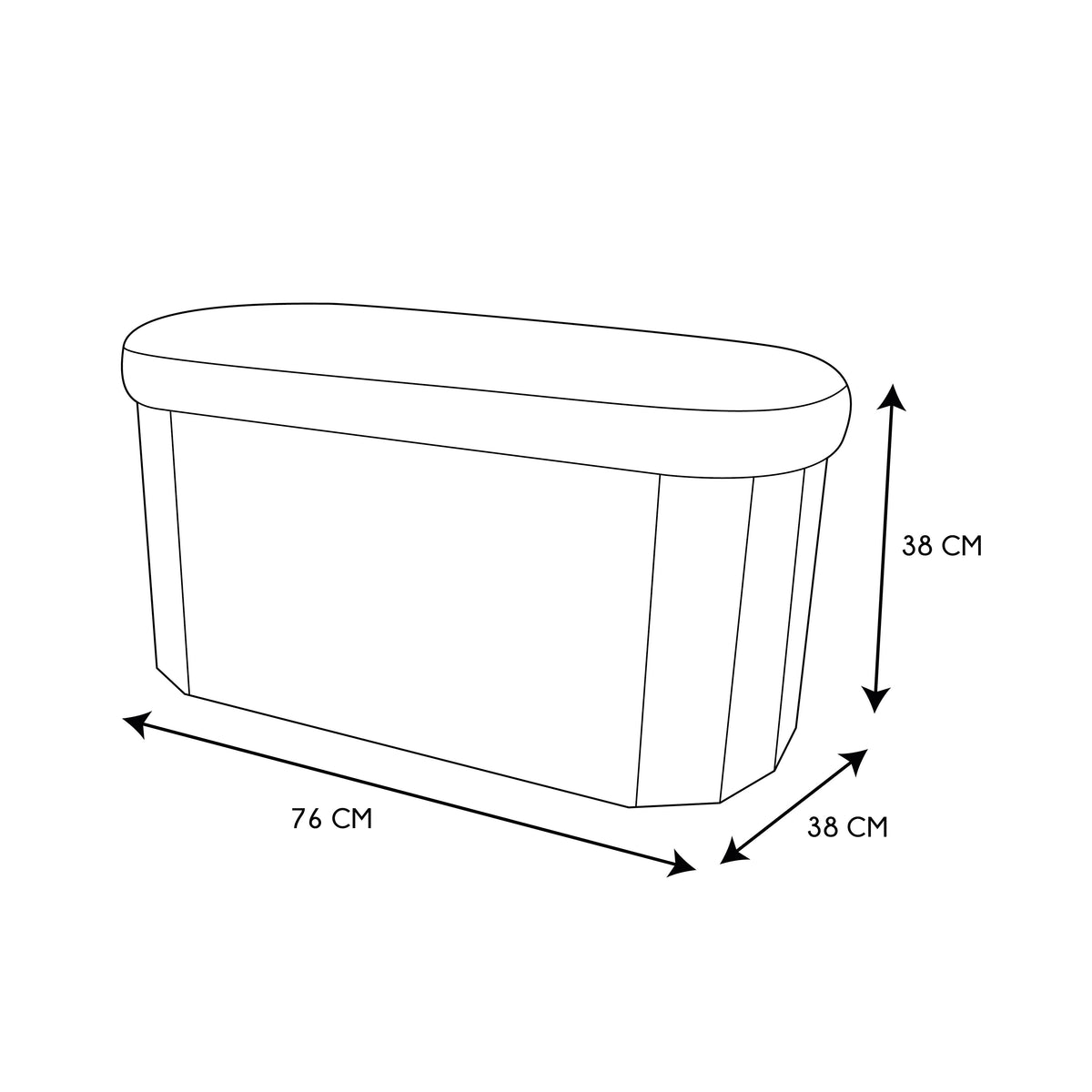 COFFRE BANC PLIABLE GRIS PILLS