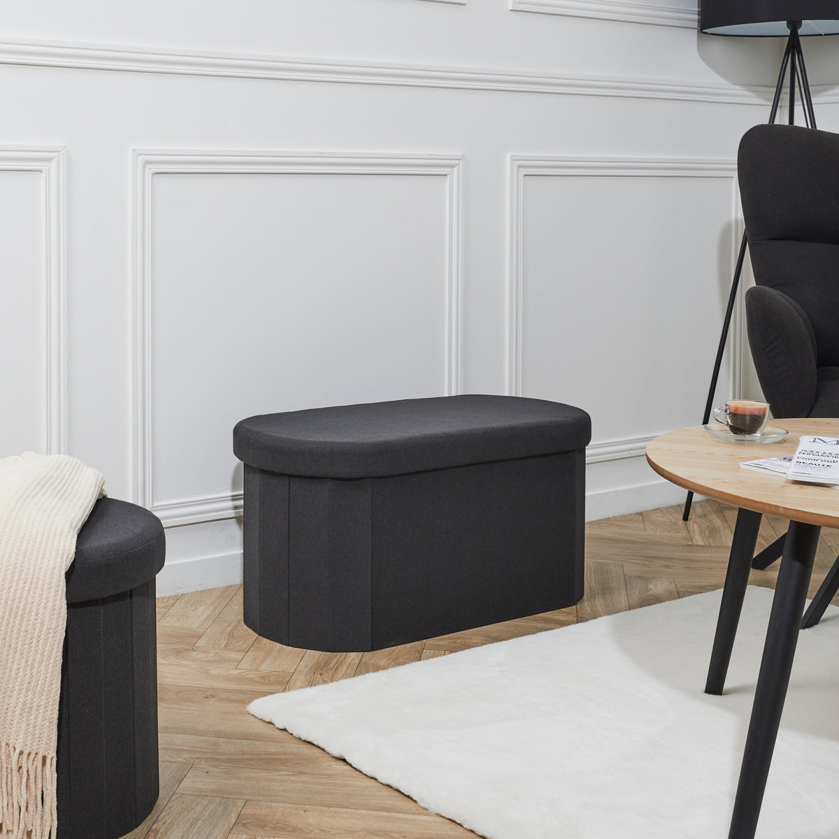 COFFRE BANC PLIABLE NOIR PILLS