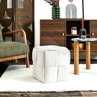 POUF COTELE TRESSE SCOTT BEIGE