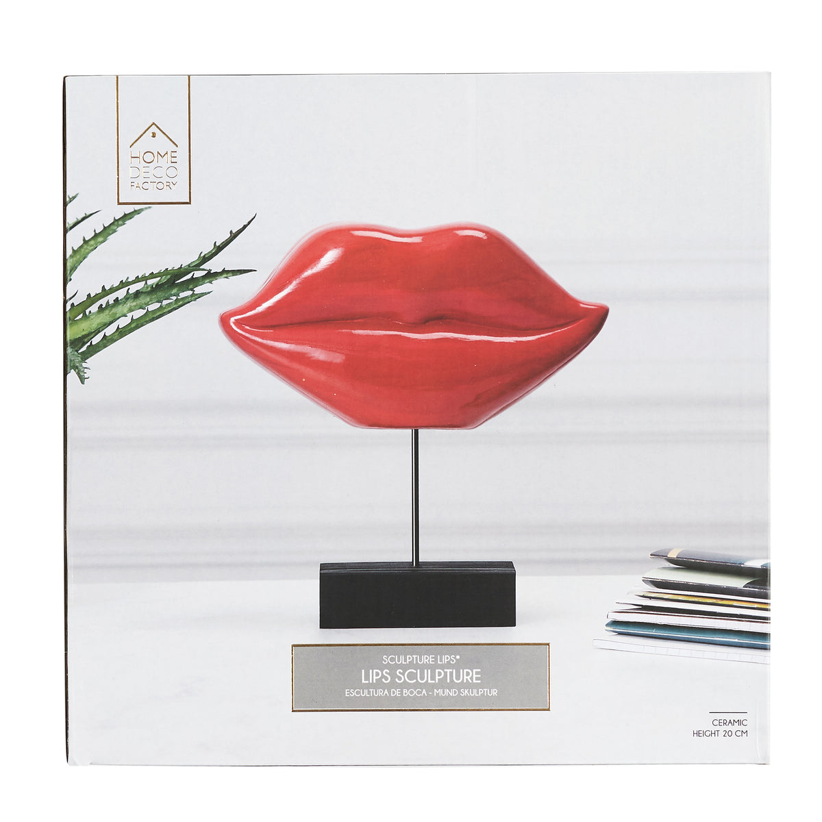 DECO A POSER BOUCHE ROUGE H20CM