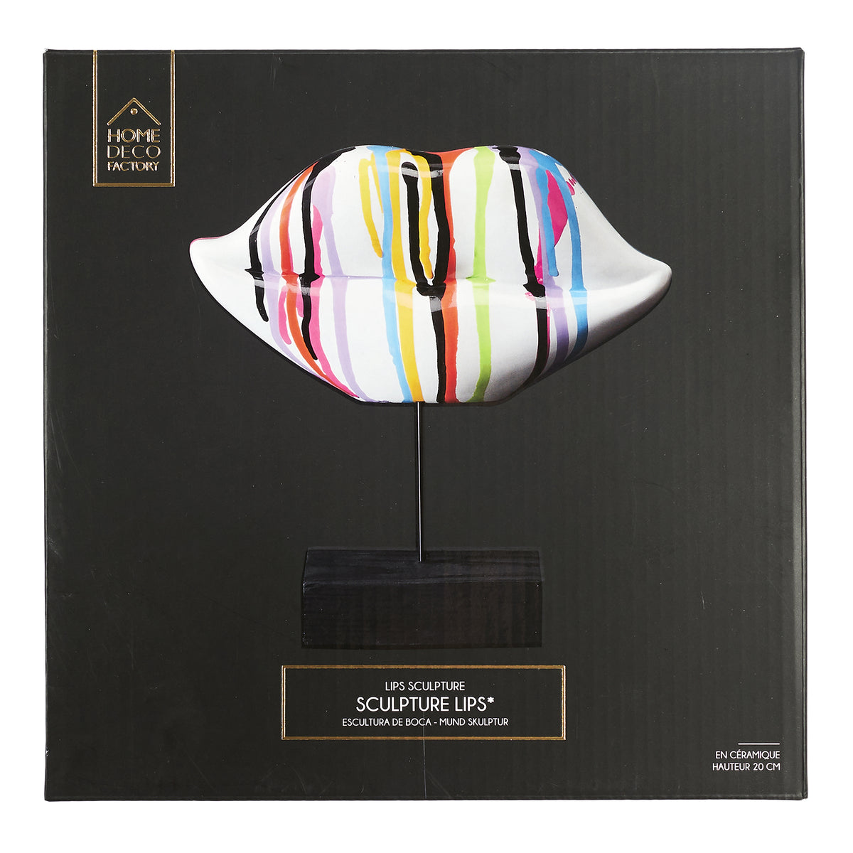 DECO A POSER BOUCHE MULTICOLORE H20CM