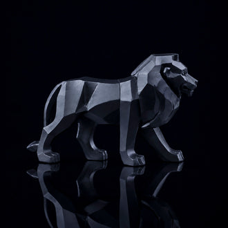 LION ORIGAMI NOIR L33CM