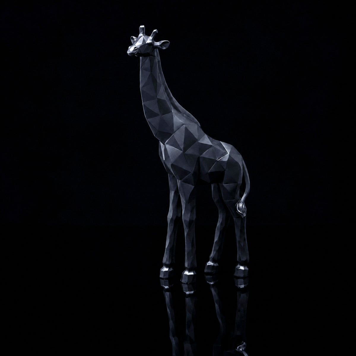 GIRAFE ORIGAMI NOIR H40CM
