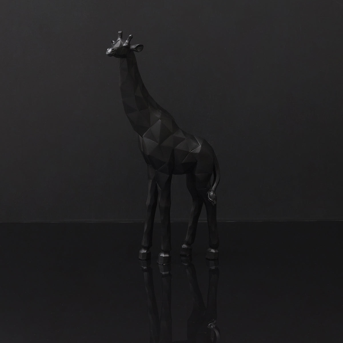 GIRAFE ORIGAMI NOIR H40CM