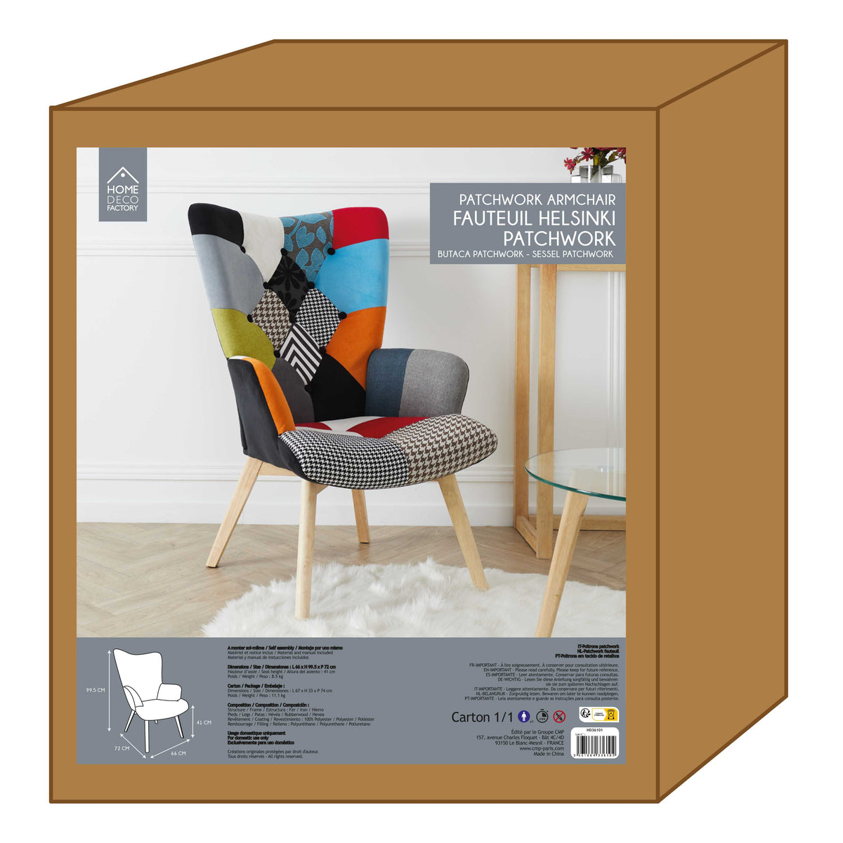 FAUTEUIL HELSINKI PATCHWORK