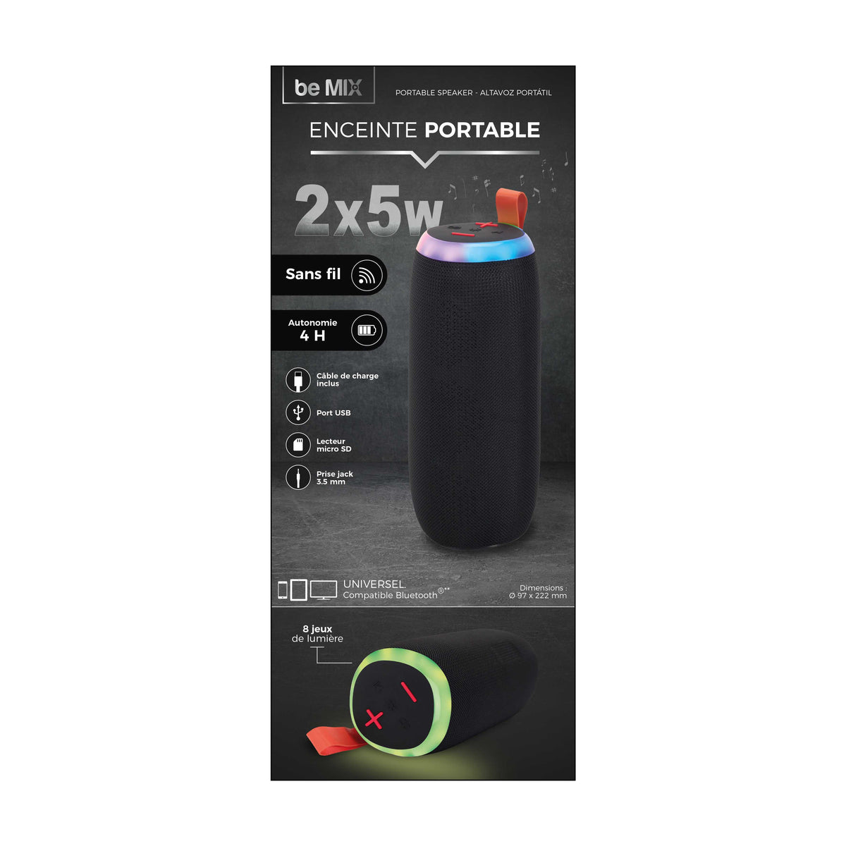 ENCEINTE PORTATIVE 2X5W