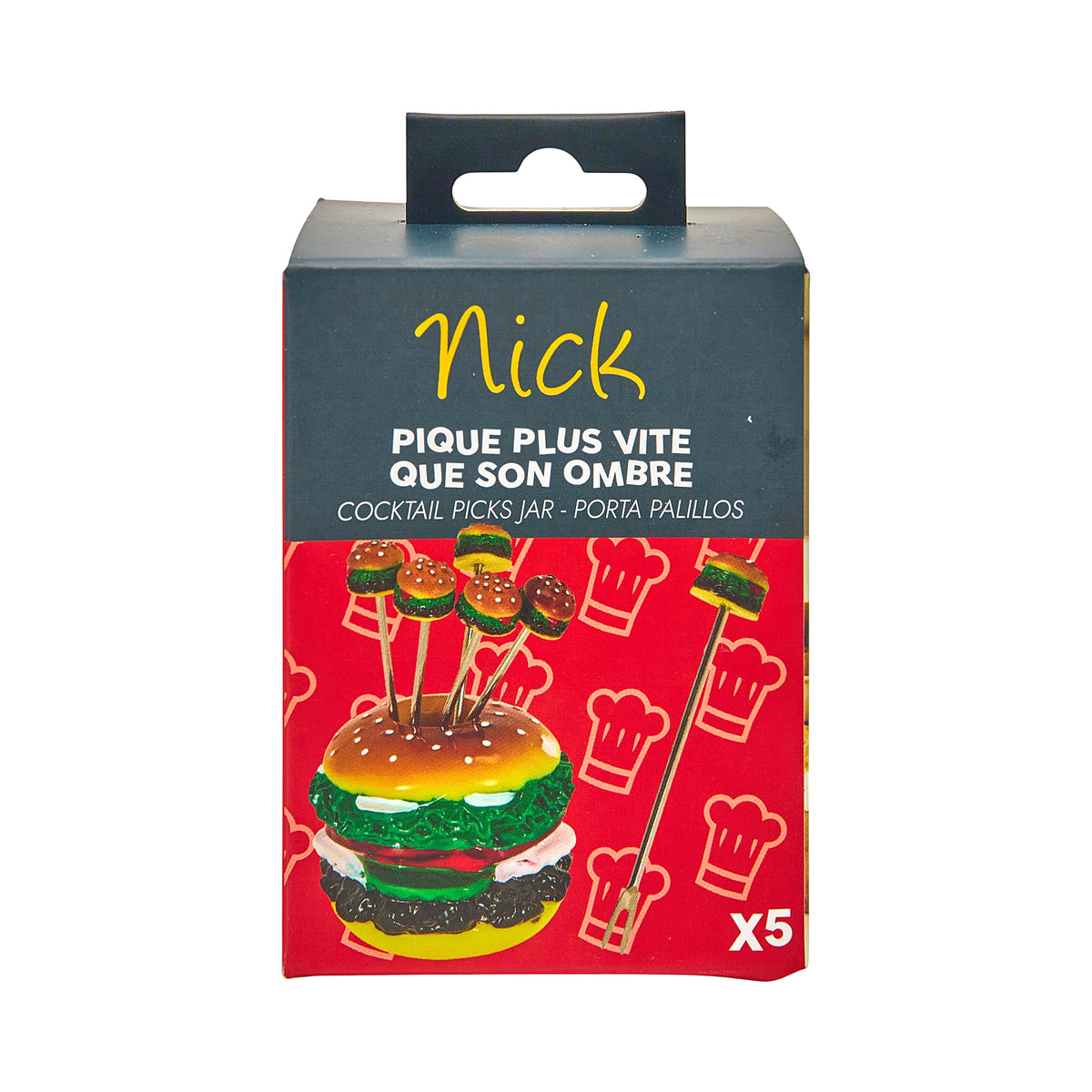 PIQUE APERO X5 FORME HAMBURGER LUDIQUE
