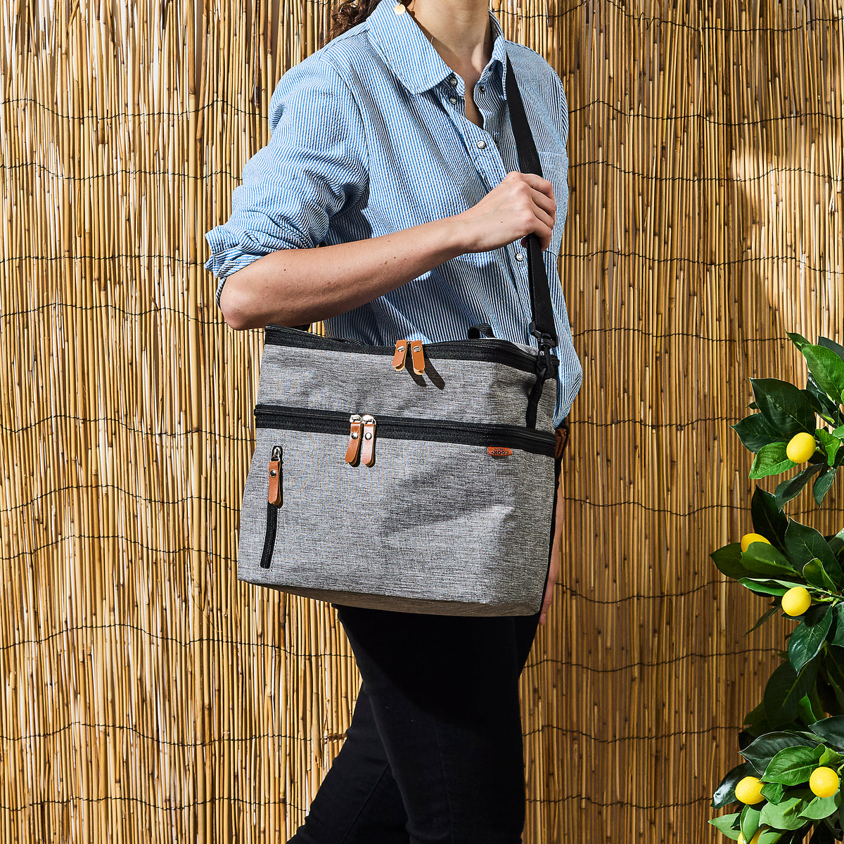 LUNCH BAG FRAICHEUR GRIS ZIPPE 10L