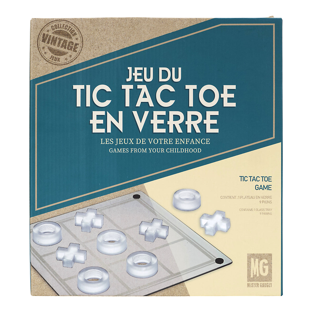 JEU DU TIC TAC TOE EN VERRE