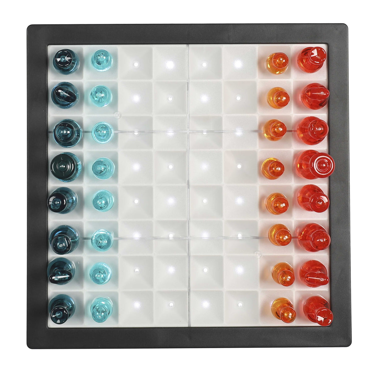 JEU D'ECHECS TRANSPARENT LED