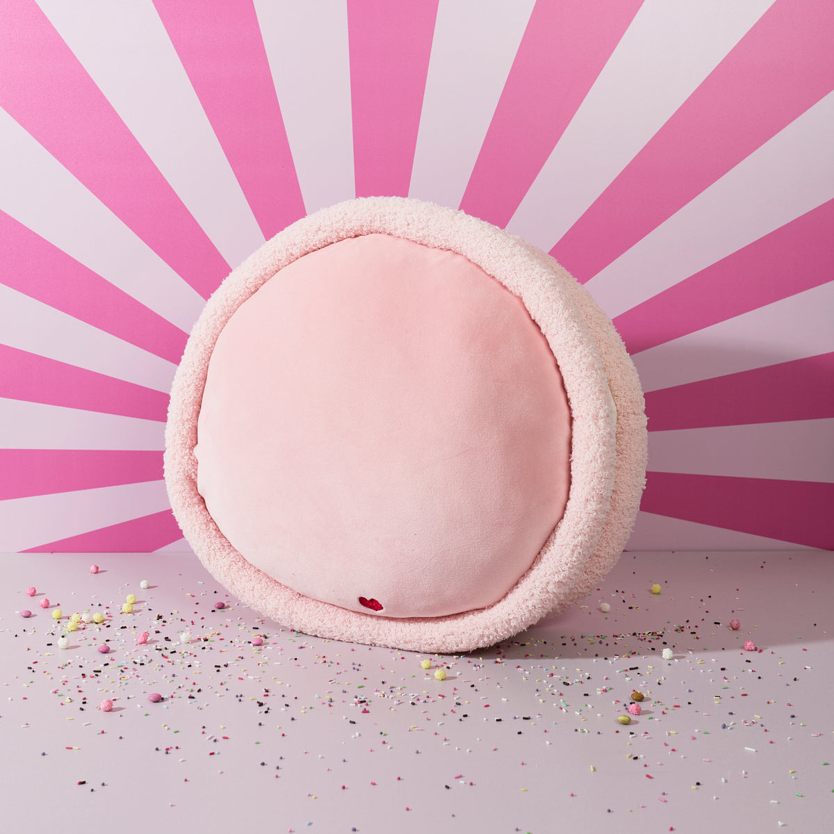 PELUCHE MACARON ROSE KAWAII