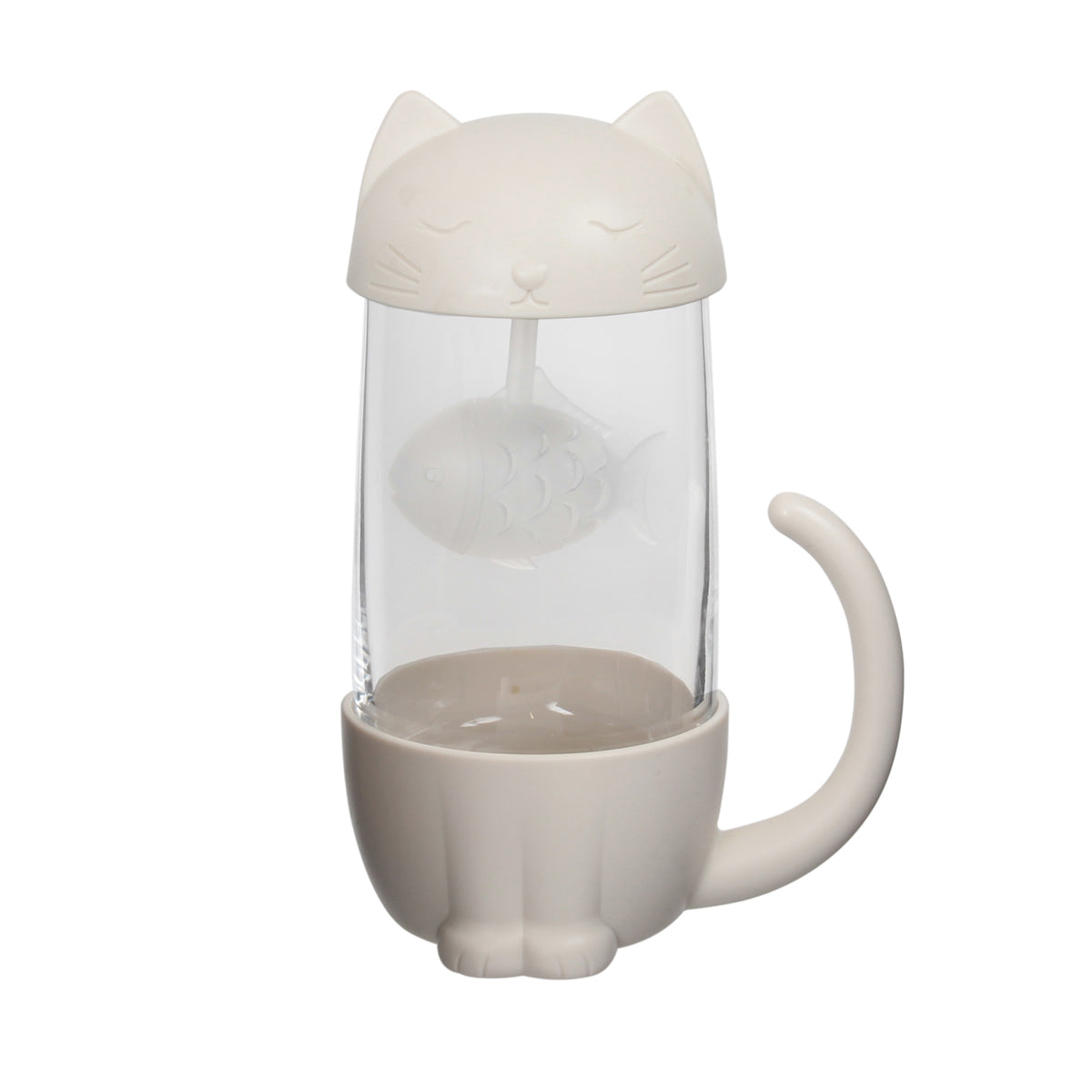 BigNoseDeer Tasse à thé en verre chat, bouteille d'eau avec infuseur à thé  en forme de poisson, Passoire Filtre Tassen de café 250ML (8OZ) Cadeau Fête  des Mères : : Cuisine et